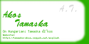 akos tamaska business card